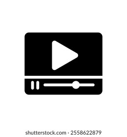 Video icon set. Vector illustration.
