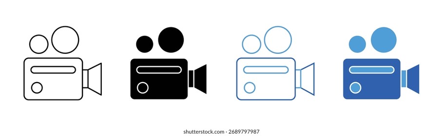Video Conjunto de iconos. Ilustración vectorial. Símbolo de película