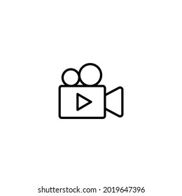 Video icon, video sign vector for web site Computer and mobile app