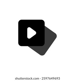 video icon, simple flat style, illustration, logo sign symbol pictogram template, for ui or ux isolated on white for mobile app, editable