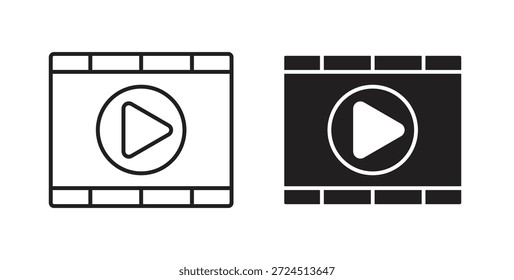 Video Icono en simple flat trend elemento de logotipo abstracto de Diseño gráfico moderno