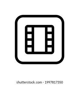 Video icon with square style