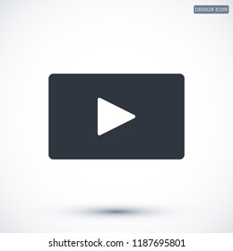 video icon, stock vector illustration flat design style