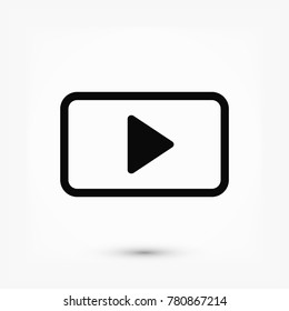 video icon, stock vector illustration flat design style