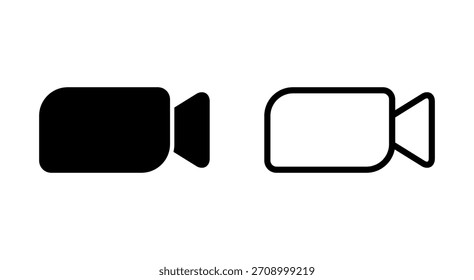 Video-Symbol für Apps und Websites. Videokamerasymbol und -zeichen. Filmschild. Kino