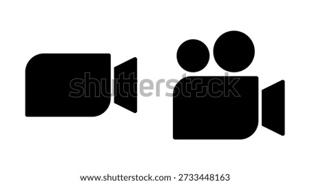 Video icon symbol for apps and websites. video camera sign and symbol. movie sign. cinema