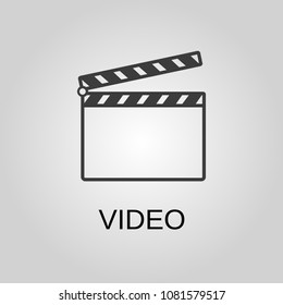 Video Icon. Video Symbol. Flat Design. Stock - Vector Illustration