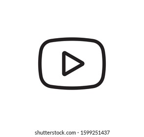 Video icon symbol. Play button icon vector illustration