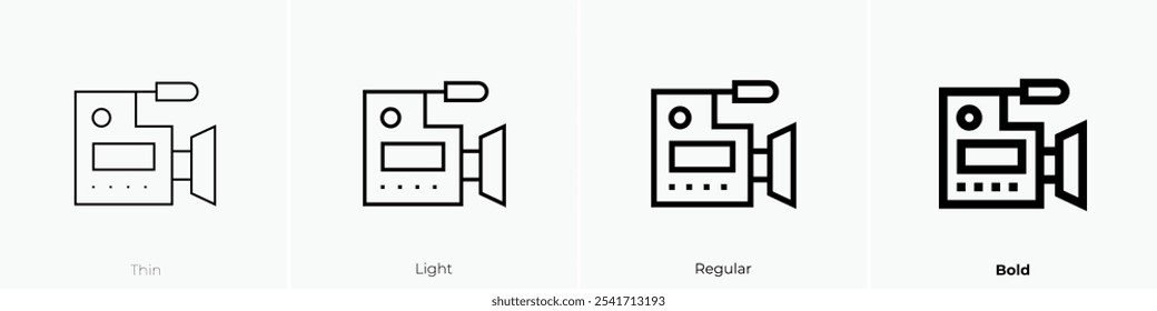 video icon. Thin, Light Regular And Bold style design isolated on white background