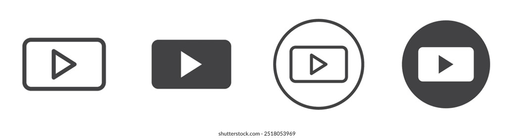 Video Icon thin line illustration