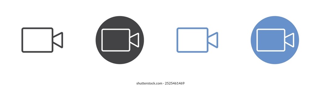 Video icon Thin outline art symbol