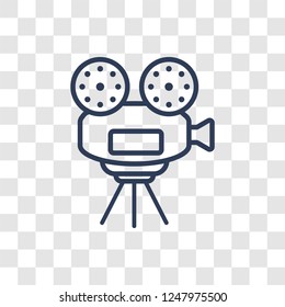 Video icon. Trendy linear Video logo concept on transparent background from Cinema collection