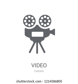 Video icon. Trendy Video logo concept on white background from Cinema collection. Suitable for use on web apps, mobile apps and print media.