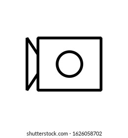 Video icon in trendy outline style isolated on background