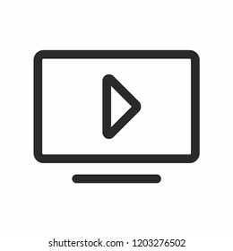 Video icon. Tv symbol vector