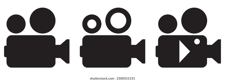 Video icon vector. Video camera icon. Video camera vector illustration icon on white background.