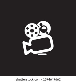 Video icon vector. Video camera vector. Linear style sign for mobile concept and web design. Video symbol logo illustration. vector graphics - Vector.