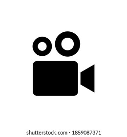 Videosymbol, Vektorgrafik. Bildkamera-Icon-Vektorgrafik. Filmzeichen. Kino