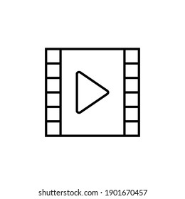 Vector de icono de vídeo. vector de icono de cámara de vídeo. señal de película. cine