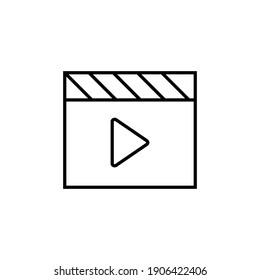 Vector de icono de vídeo. vector de icono de cámara de vídeo. señal de película. cine