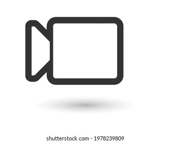 Video icon vector. video camera icon vector. movie sign. cinema