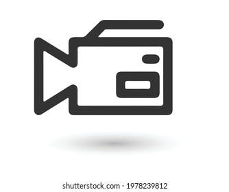 Video icon vector. video camera icon vector. movie sign. cinema