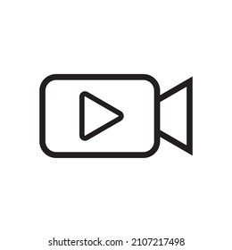 Vector de icono de vídeo. vector de icono de cámara de vídeo. señal de película. cine