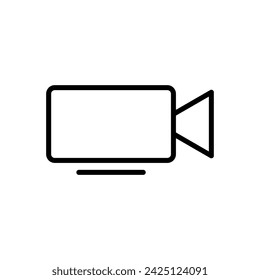 Vector de icono de vídeo. vector de icono de cámara de vídeo. signo de película. cine