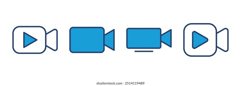 Video icon vector. video camera icon vector. movie sign. cinema