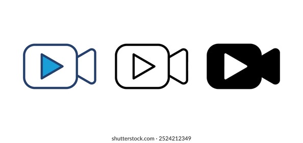 Video icon vector. video camera icon vector. movie sign. cinema