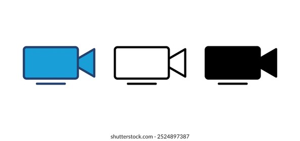 Video icon vector. video camera icon vector. movie sign. cinema