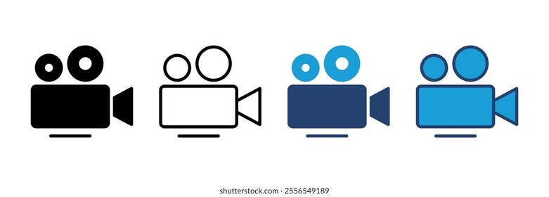 Video icon vector. video camera icon vector. movie sign. cinema