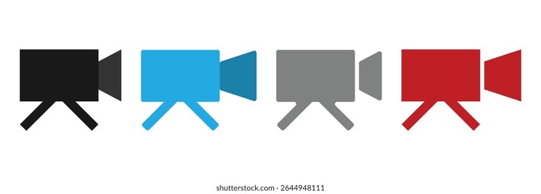 Video icon vector. video camera icon vector. movie sign.