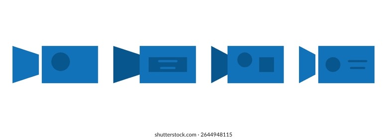 Video icon vector. video camera icon vector. movie sign.