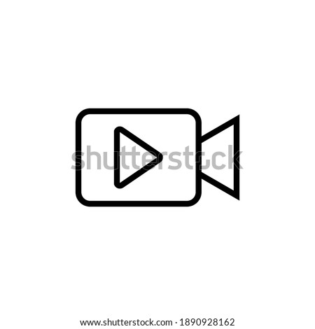 Video icon vector. video camera icon vector. movie sign. cinema