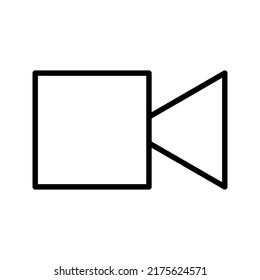 Video icon vector. Video camera vector. Player symbol. Linear style sign for mobile concept and web design.