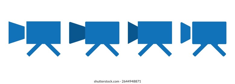 Video icon vector. Video camera vector. Player symbol. Linear style sign for mobile concept and web design. Video symbol logo illustration.