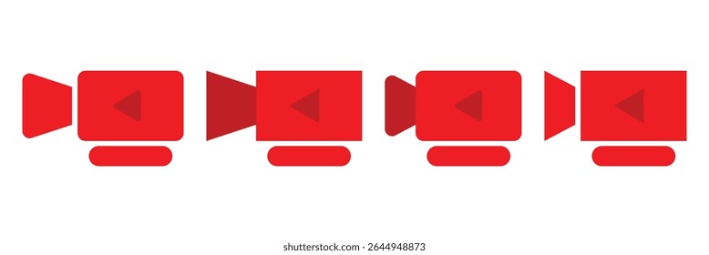 Video icon vector. Video camera vector. Player symbol. Linear style sign for mobile concept and web design. Video symbol logo illustration.