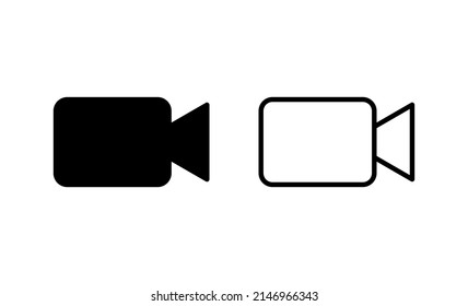 Videosymbol, Vektorgrafik. Bildkamerazeichen und -symbol. Filmzeichen. Kino