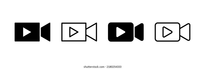 Video icon vector. video camera sign and symbol. movie sign. cinema