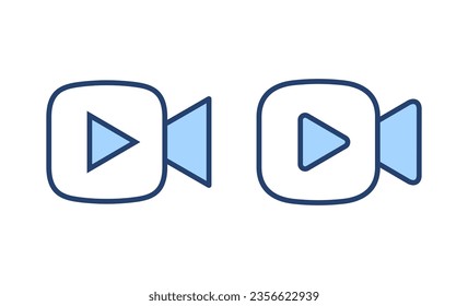 Video icon vector. video camera sign and symbol. movie sign. cinema