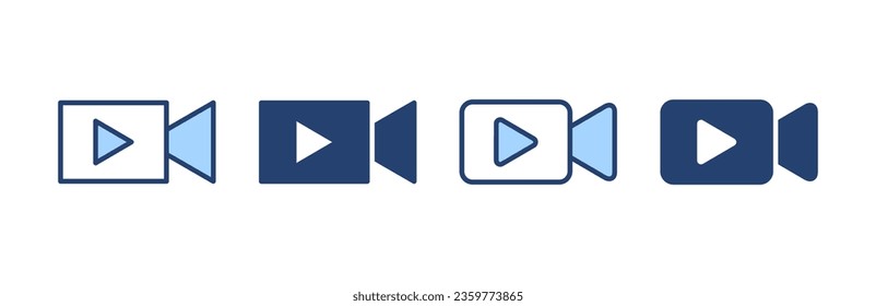 Video icon vector. video camera sign and symbol. movie sign. cinema