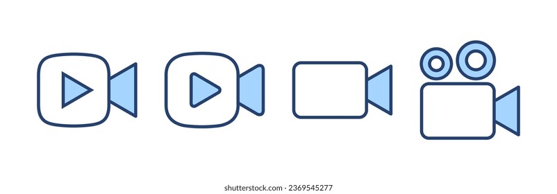 Video icon vector. video camera sign and symbol. movie sign. cinema