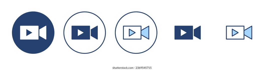 Video icon vector. video camera sign and symbol. movie sign. cinema