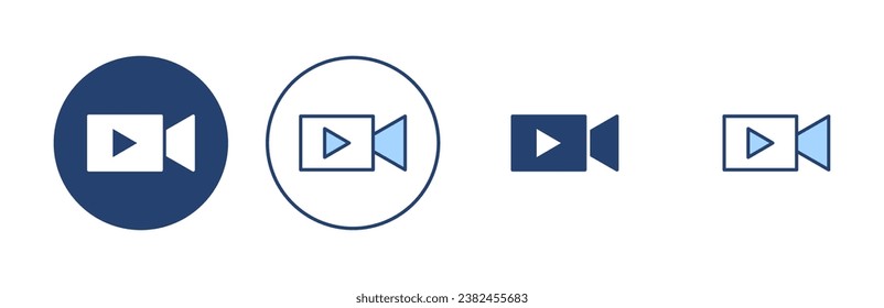 Video icon vector. video camera sign and symbol. movie sign. cinema