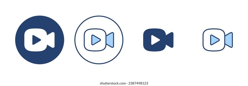 Video icon vector. video camera sign and symbol. movie sign. cinema