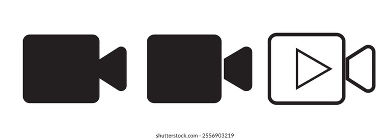 Video icon vector. Video camera sign and symbol. Movie sign. Cinema sign . 333
