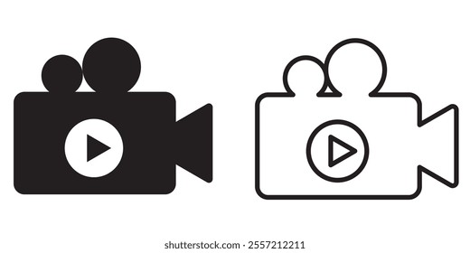 Video icon vector. Video camera sign and symbol. Movie sign. Cinema sign