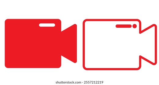 Video icon vector. Video camera sign and symbol. Movie sign. Cinema sign