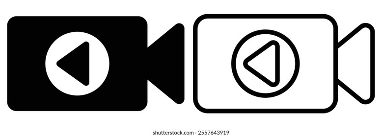 Video icon vector. Video camera sign and symbol. Projector, camera, movie concept vector icon. Photography icon. Video symbol vector illustration. 